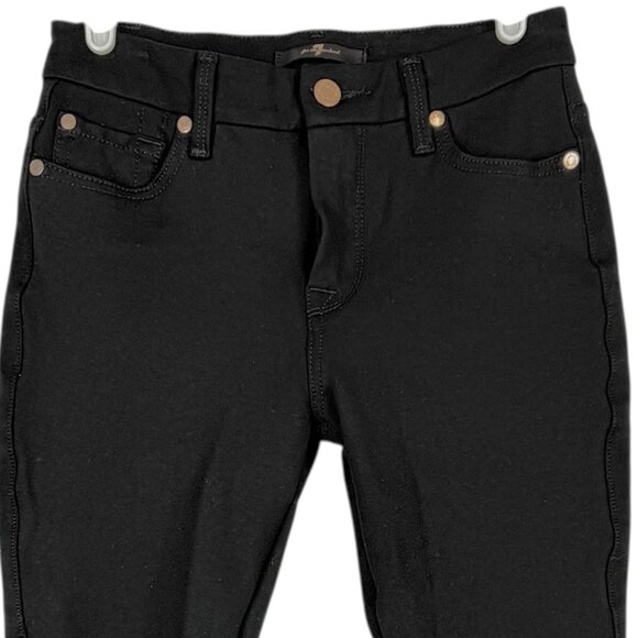 7 For All Mankind Women's Stretch Skinny Low Rise 5-Pockets Black Jegging Sz 25 - Picture 3 of 10